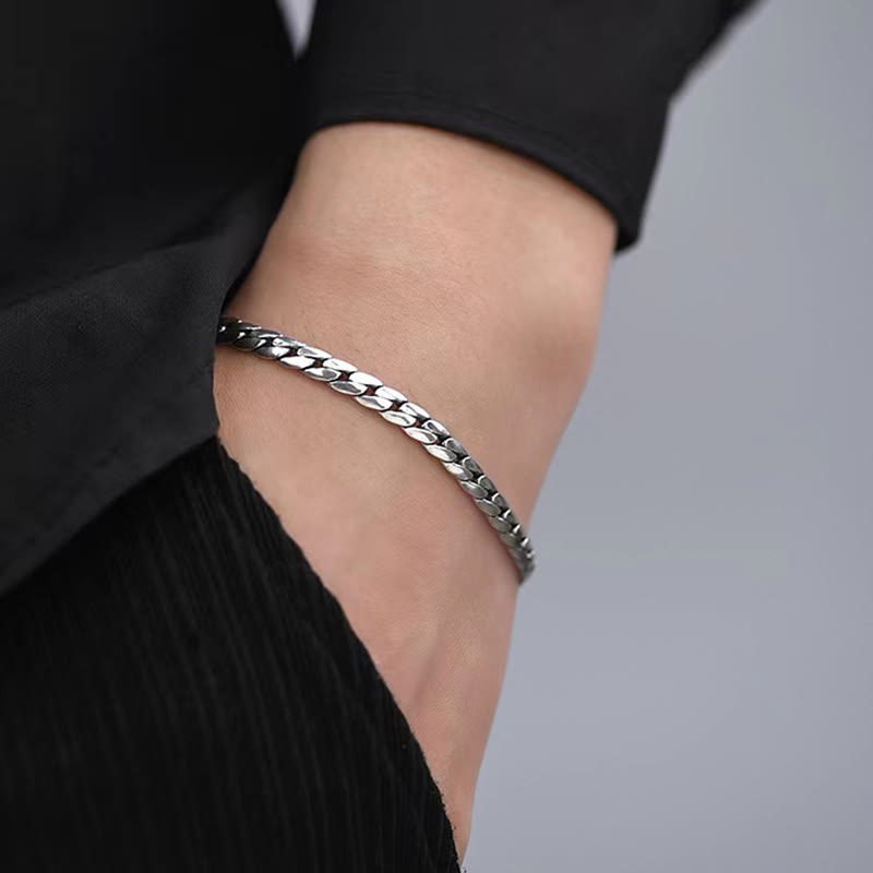 Buddha Stones Double Dorje Vajra Strength Punk Copper Chain Bracelet Necklace - image 6