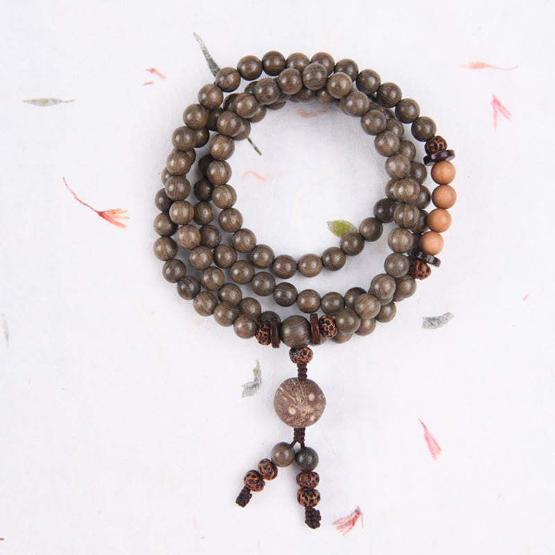 Buddha Stones Tibetan Sandalwood Protection Charm Mala Bracelet - 108 Mala Beads - 10mm - image 10