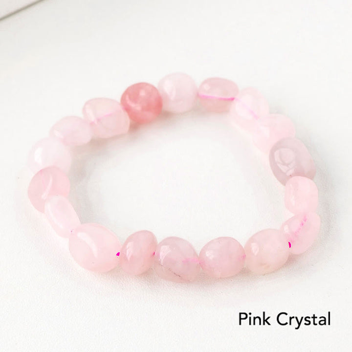 Natural Irregular Shape Crystal Stone Spiritual Awareness Bracelet - Pink Crystal - image 18