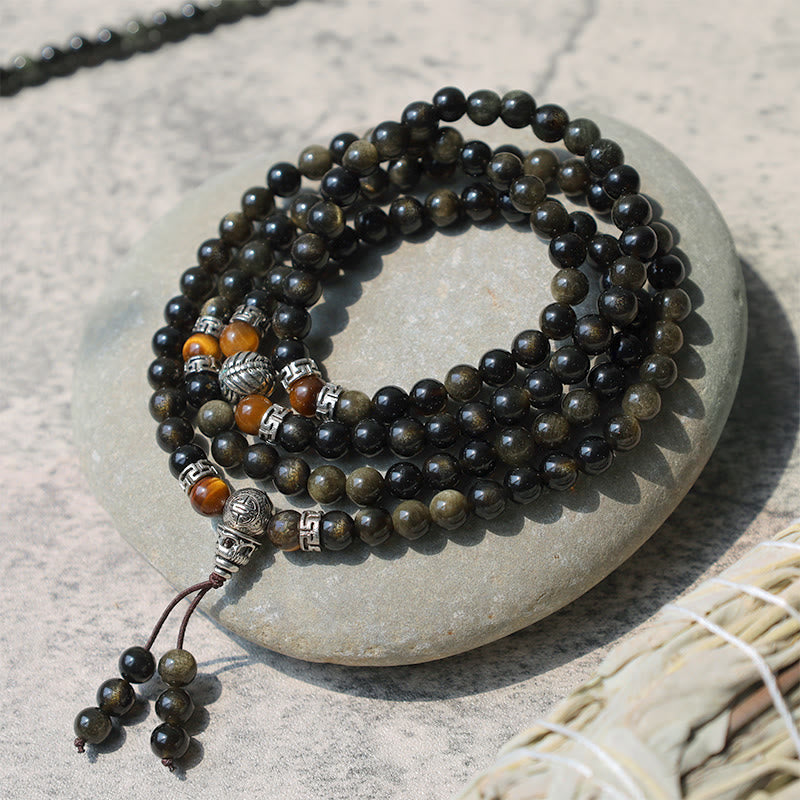 Golden Obsidian Energy Bracelet Necklace - image 5