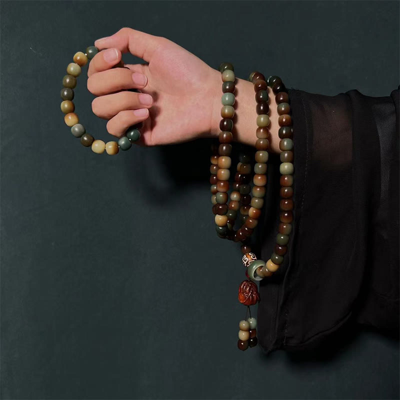 Buddha Stones 108 Mala Beads Bodhi Seed Peace Wisdom Bracelet Wrist Mala Pocket Mala - image 1
