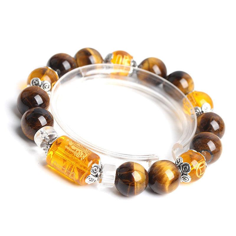 Buddha Stones Tiger Eye Bead Fortune Prosperity Bracelet - image 9