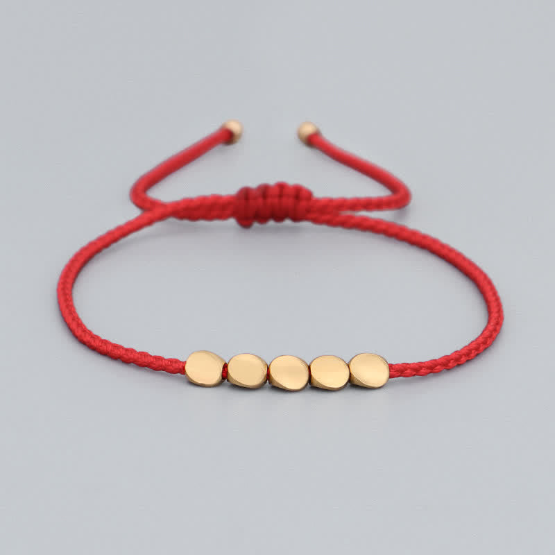 Buddha Stones FengShui Lucky Red String Bracelet - image 0
