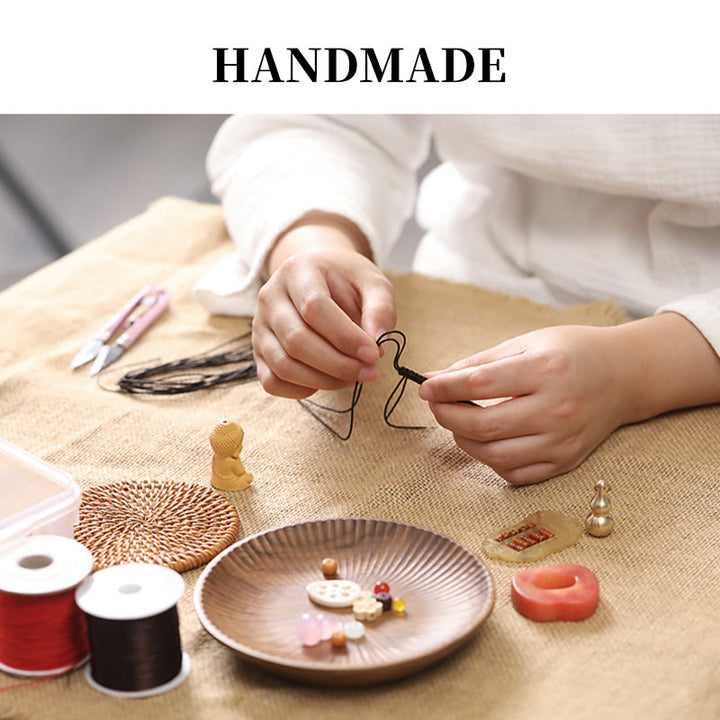 Buddha Stones Natural Cinnabar Red Agate Blessing Red String Bracelet - image 12