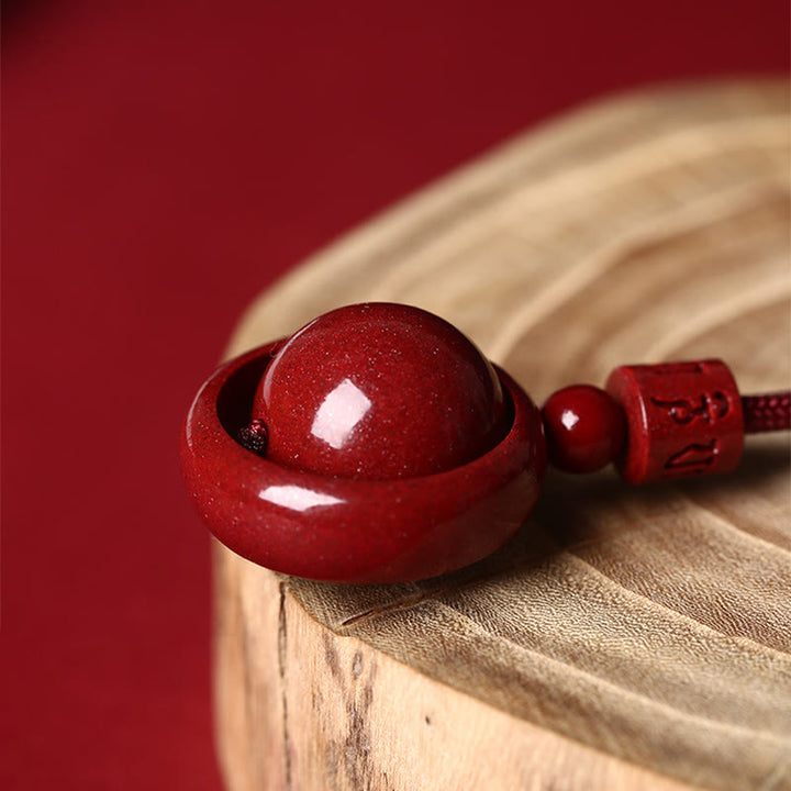Buddha Stones Cinnabar Om Mani Padme Hum PiXiu Blessing Lucky Bead Necklace Pendant - image 5