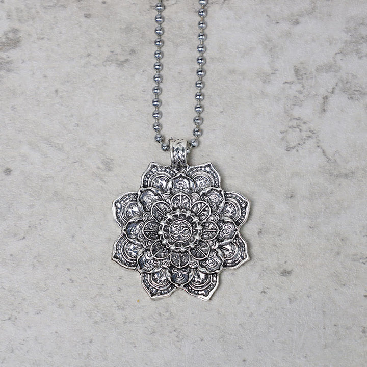 Buddha Stones Tibetan Lotus Blessing Necklace Pendant - image 7