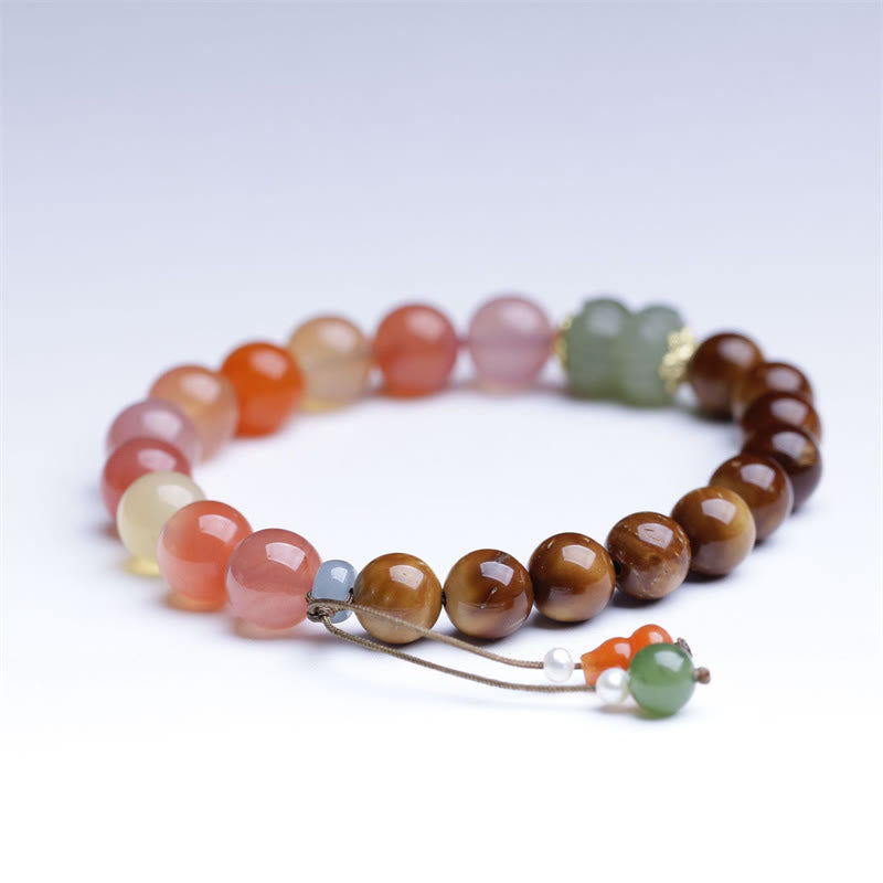 Buddha Stones Kuka Seed Yanyuan Agate Hetian Jade Wealth Protection Bracelet - image 3