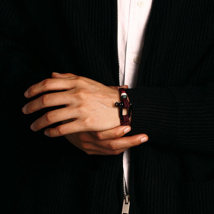 Buddha Stones Simple Design Luck Stainless Steel Buckle Bracelet - image 3