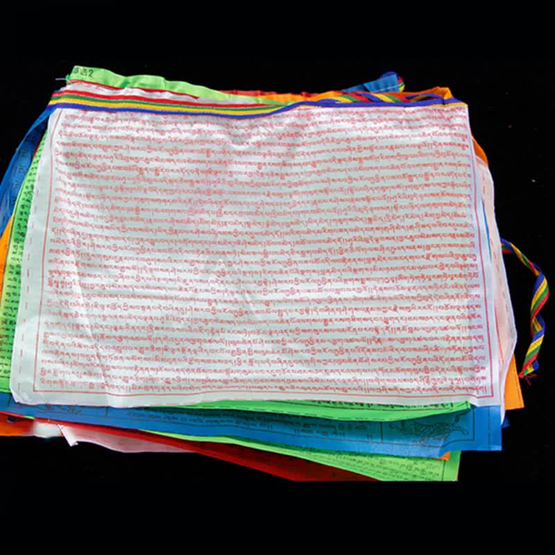 Tibetan 5 Colors Windhorse Blessing Outdoor 20 Pcs Prayer Flag - image 15