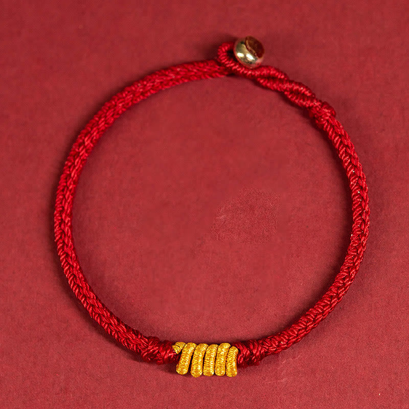 Buddha Stones Handcrafted King Kong Knot Luck Protection Braid Rope Bracelet - Red - 19cm for Weight Range (90-100 kg) - image 0