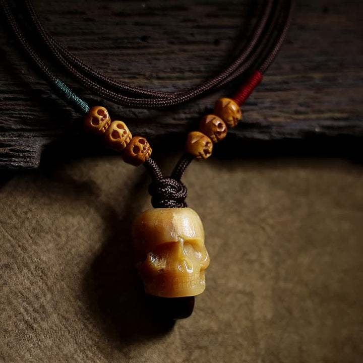 Buddha Stones Tibetan Camel Bone Skull The Lord of the Corpse Forest Protection Necklace Pendant - image 2