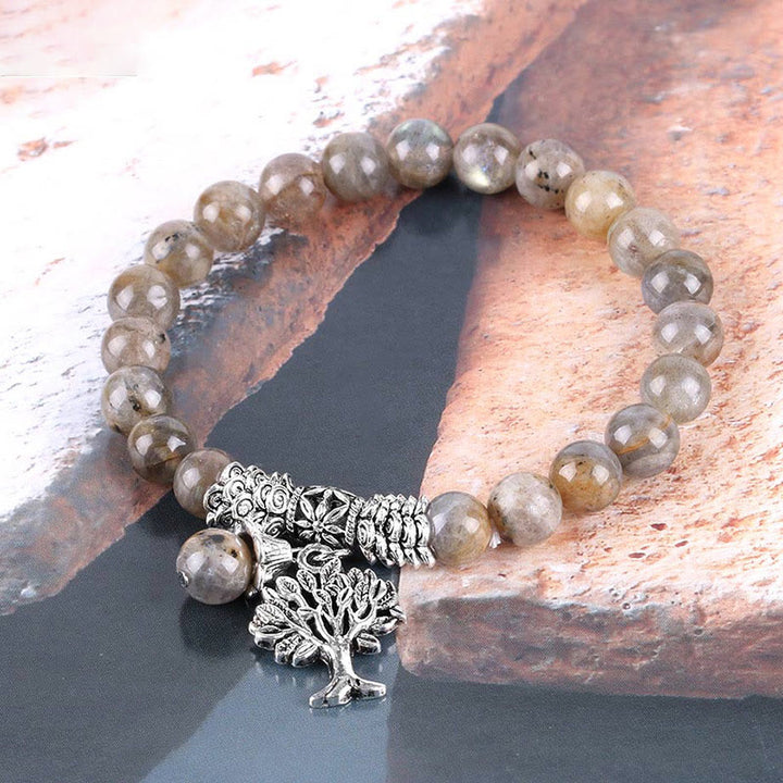 Buddha Stones Natural Gemstone Tree of Life Lucky Charm Stretch Bracelet - image 42