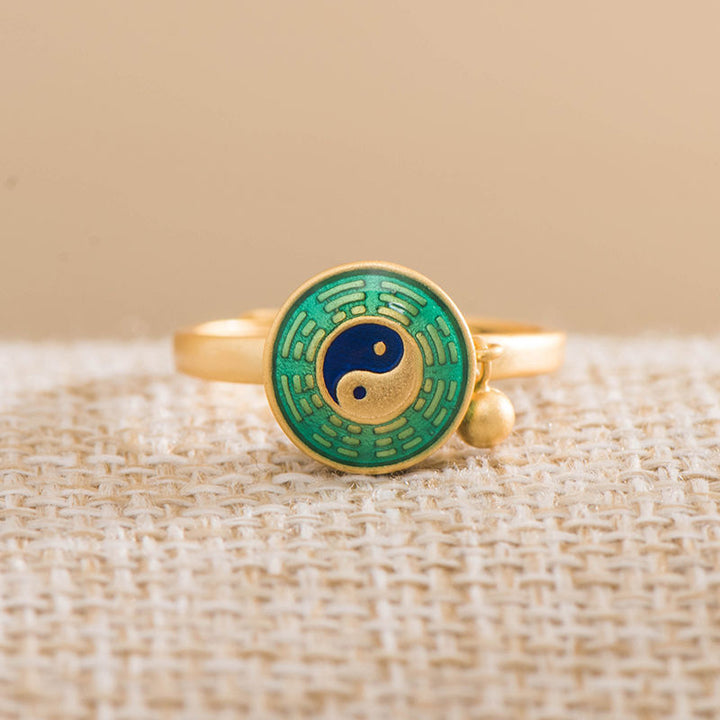 Yin Yang Copper Luck Wealth Rotatable Ring - image 5