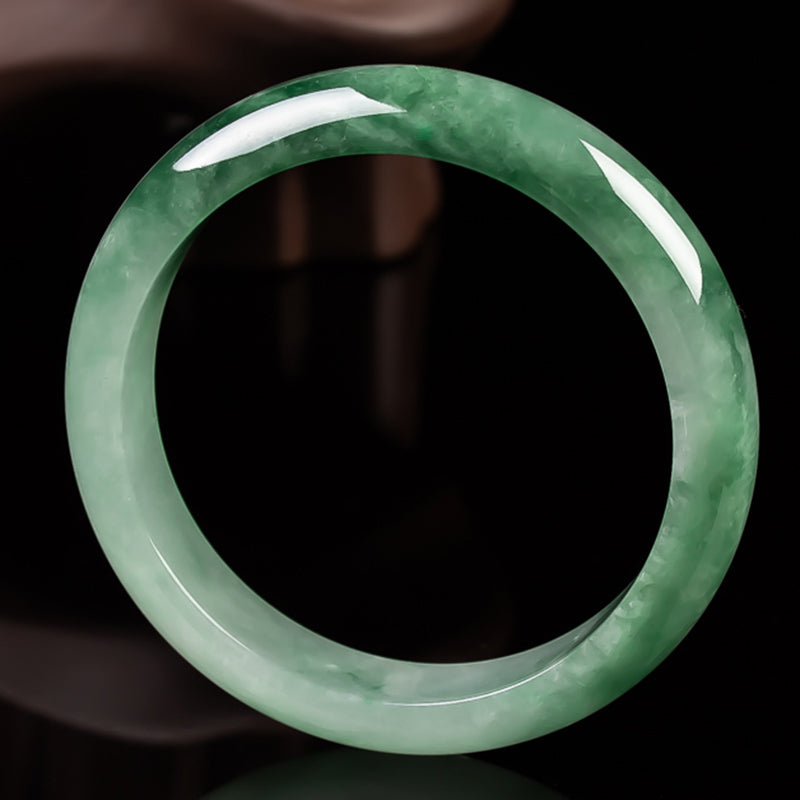 Buddha Stones Natural Jade Fortune Blessing Bangle Bracelet - image 4