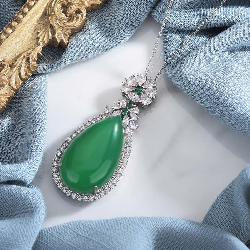 Cyan Jade Harmony Necklace - image 3