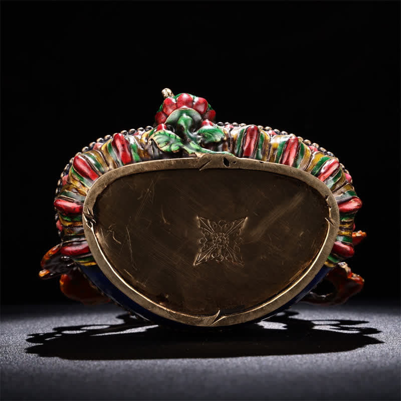 Buddha Stones Yellow Jambhala Bodhisattva Figurine Serenity Copper Statue Home Decoration - image 9