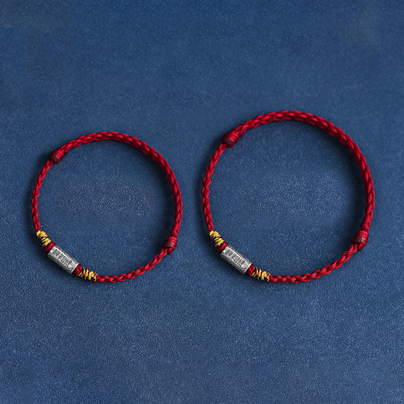 Buddha Stones Handcrafted 925 Sterling Silver Everything Goes Well Design Protection Strength Bracelet Anklet - image 25