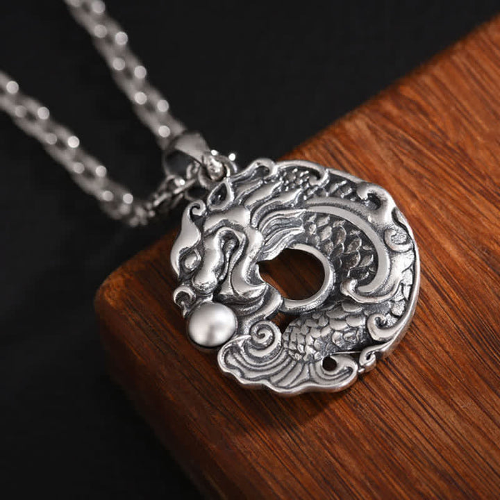 Buddha Stones Koi Fish Dragon Peace Buckle Wealth Necklace Pendant - image 5
