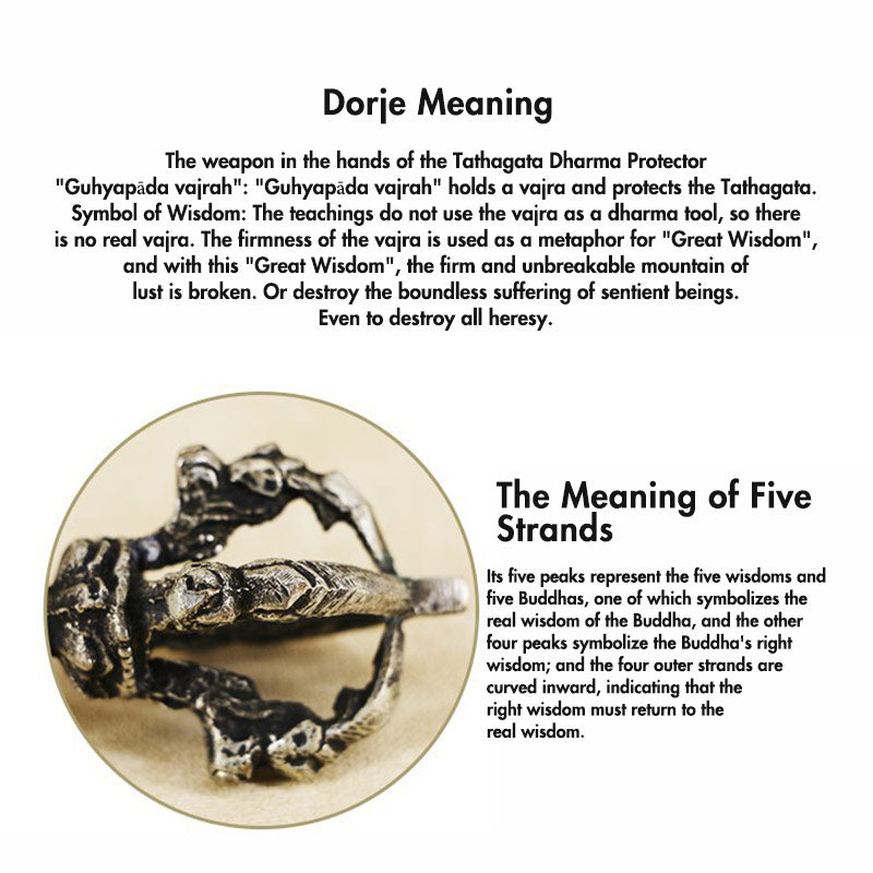 Buddha Stones Tibetan Meditation Bell and Vajra Dorje Copper Decoration Set - image 21