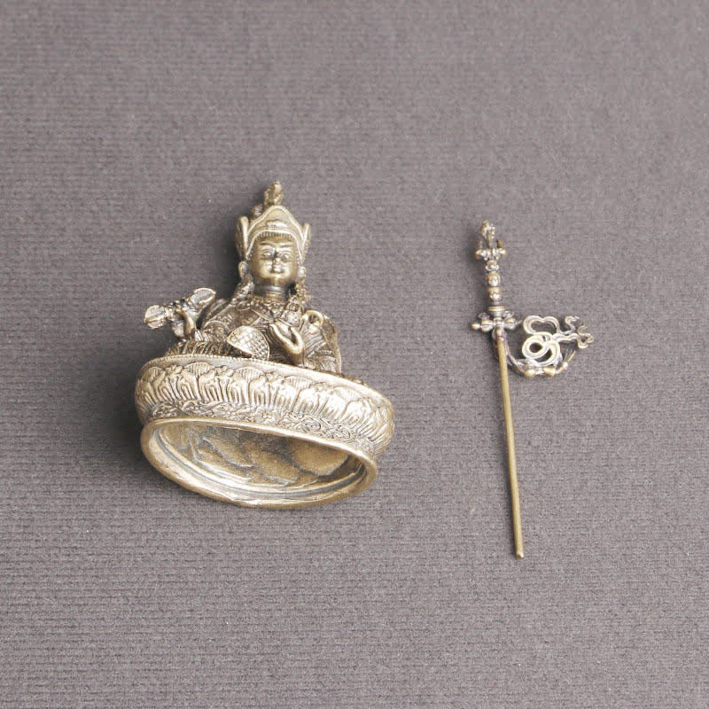 Buddha Stones Padmasambhava Buddha Figure Serenity Copper Statue Decoration Temple Ornament - image 8