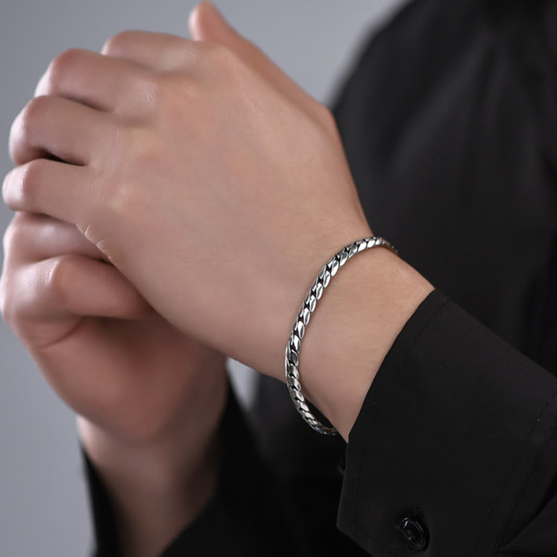 Buddha Stones Double Dorje Vajra Strength Punk Copper Chain Bracelet Necklace - image 9