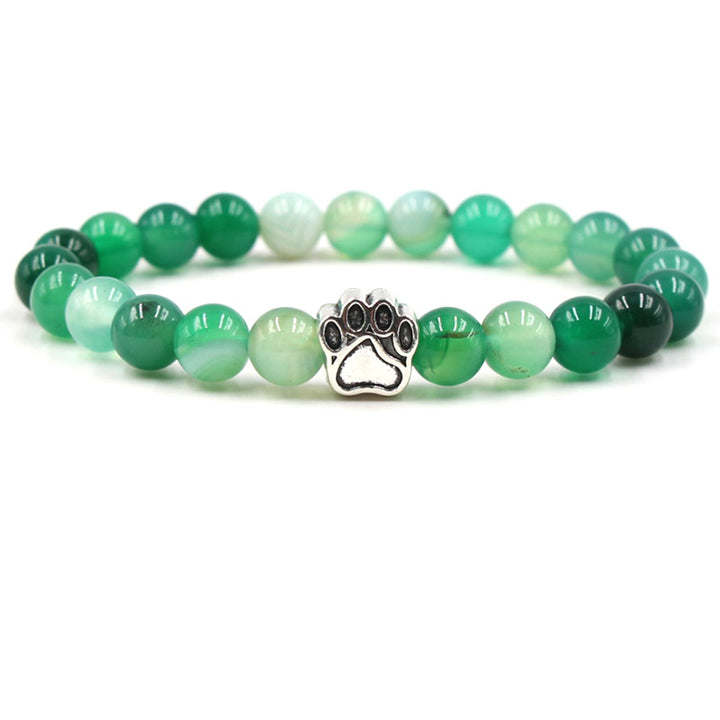 Indian Agate Green Agate Dog Paw Positive Calm Bracelet - Green Agate (Power ♥ Success) - image 2