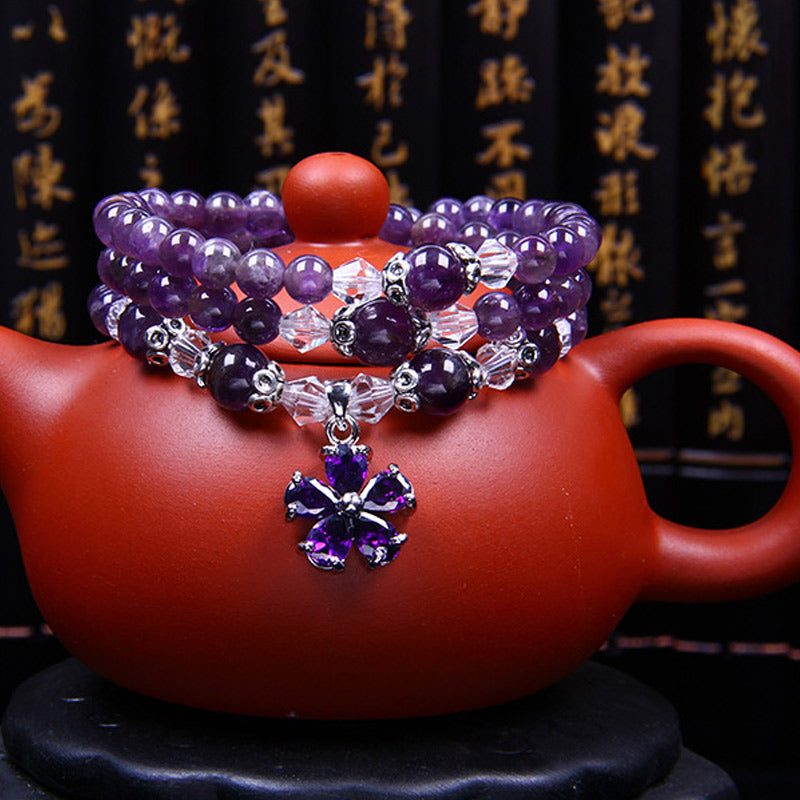 Buddha Stones Tibetan Amethyst Blessing Bracelet - image 3