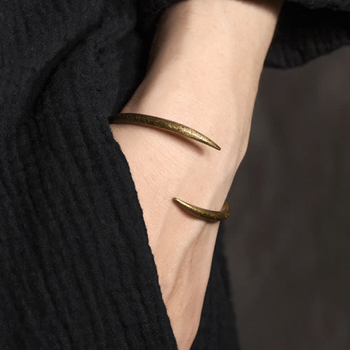 Buddha Stones Simple Design Copper Luck Adjustable Cuff Bracelet - image 1