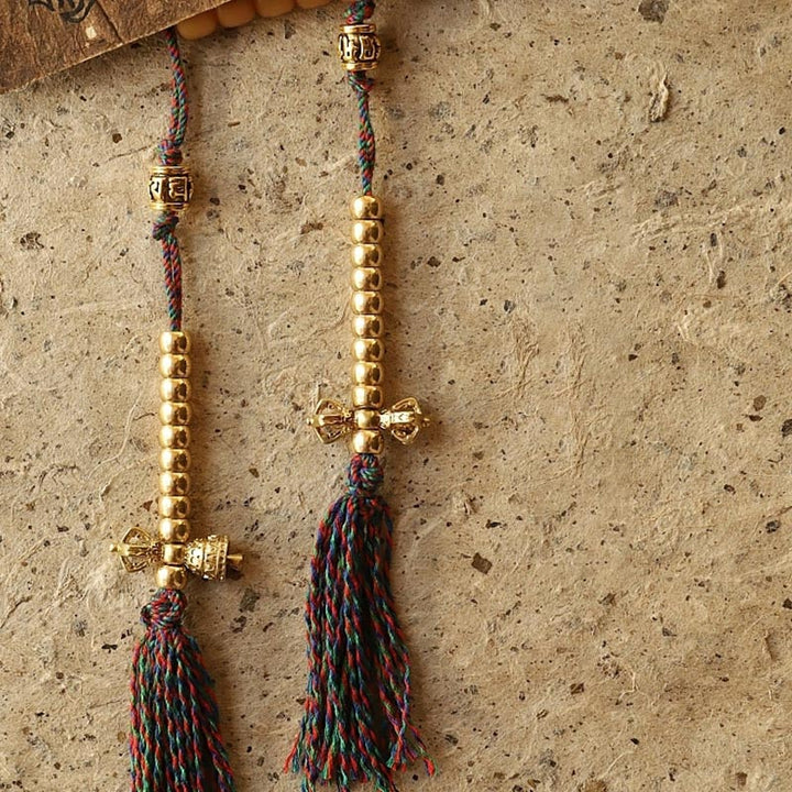 Buddha Stones Tibet 108 Mala Beads Bodhi Seed Bagua Vajra Wealth Bracelet - image 8