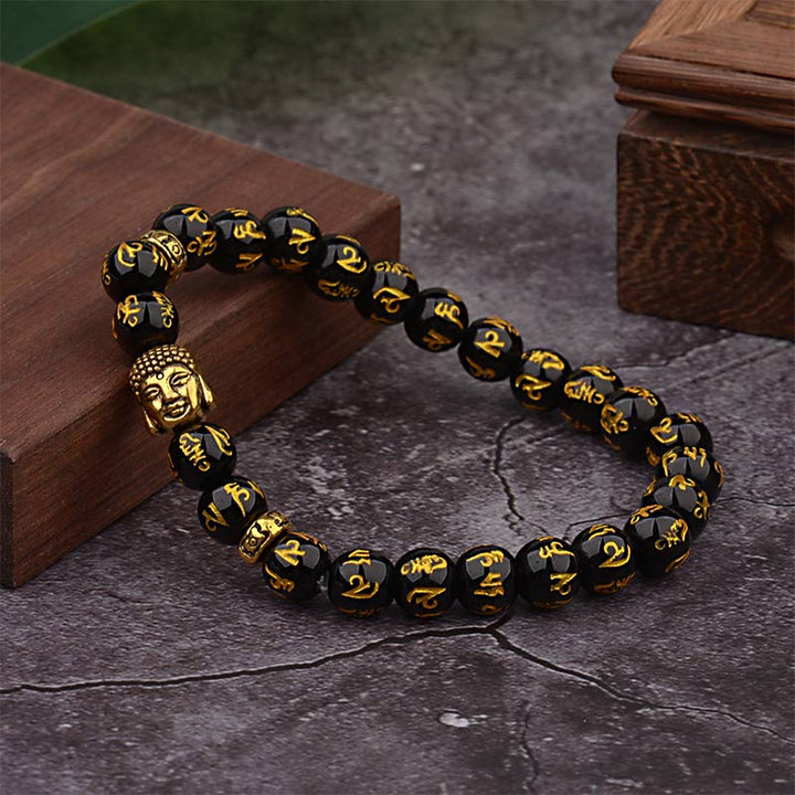 Buddha Stones Tibetan Buddha Mantra Amulet Bracelet - image 4