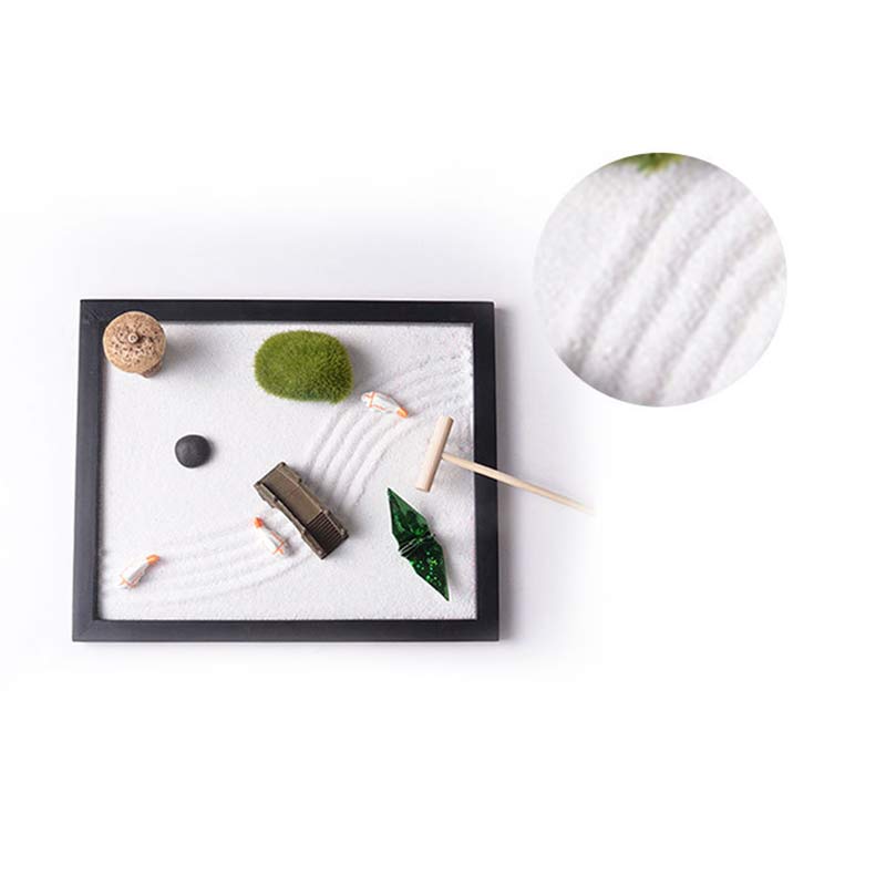 Buddha Stones Koi Fish Small Bridge Grass Landscape Peace Meditation Zen Garden Decoration - image 8