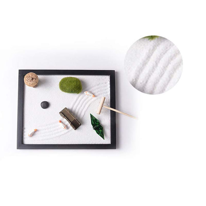 Buddha Stones Koi Fish Small Bridge Grass Landscape Peace Meditation Zen Garden Decoration - image 8