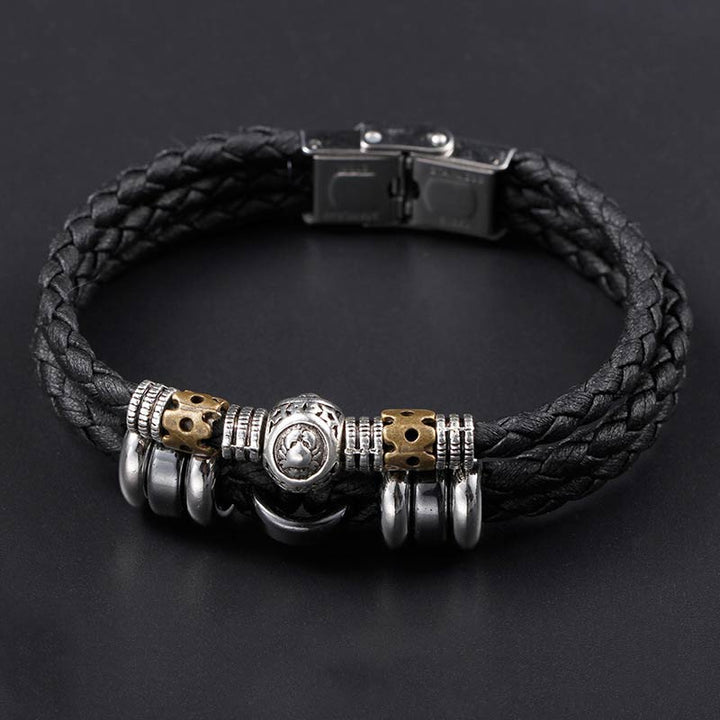 Buddha Stones 12 Constellations of the Zodiac Hematite Protection Bracelet - image 3