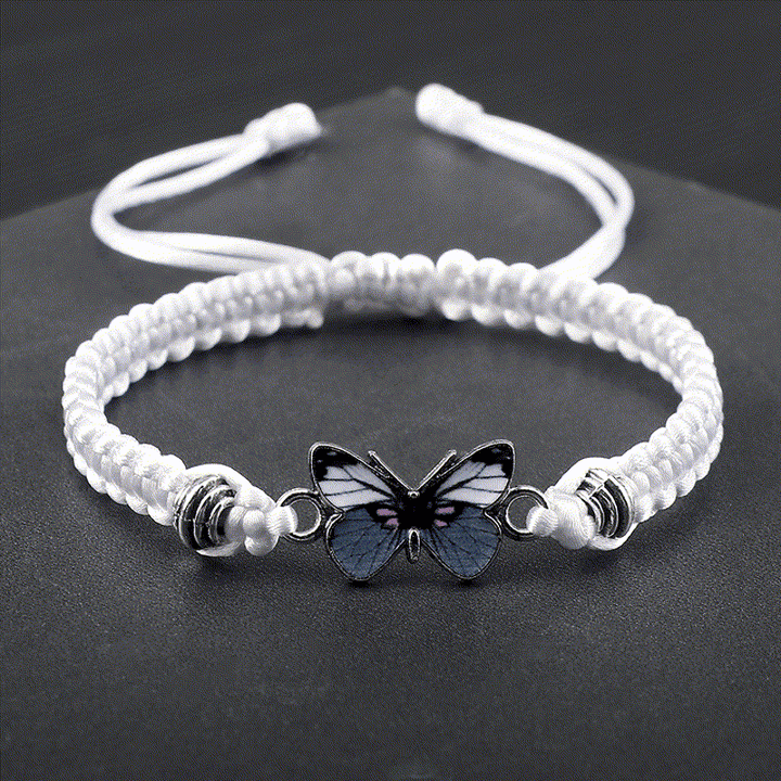 Buddha Stones Butterfly Freedom Love String Charm Bracelet - image 5