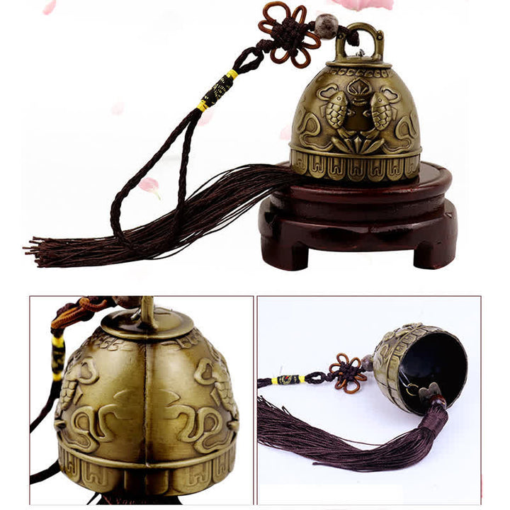 Buddha Stones Feng Shui Buddha Koi Fish Phoenix Wind Chime Bell Luck Wall Hanging Decoration - image 7