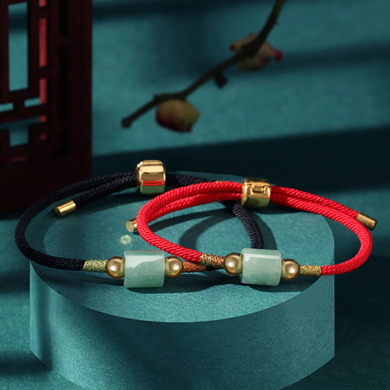 Buddha Stones Tibet Handmade Green Aventurine Red Stone Malachite Luck Protection Braided Rope Bracelet - image 12