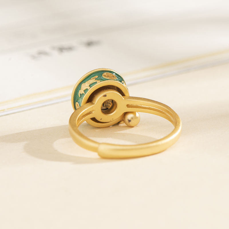 Yin Yang Copper Luck Wealth Rotatable Ring - image 4