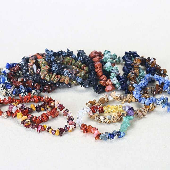 Natural Irregular Shape Crystal Stone Warmth Soothing Bracelet - image 59