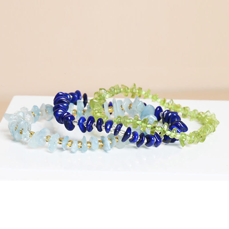 Buddha Stones Natural Irregular Shape Stone Crystal Meditation Balance Bracelet - image 10