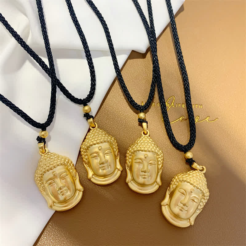 Buddha Stones Gold Buddha Copper Wealth Necklace Pendant - image 8