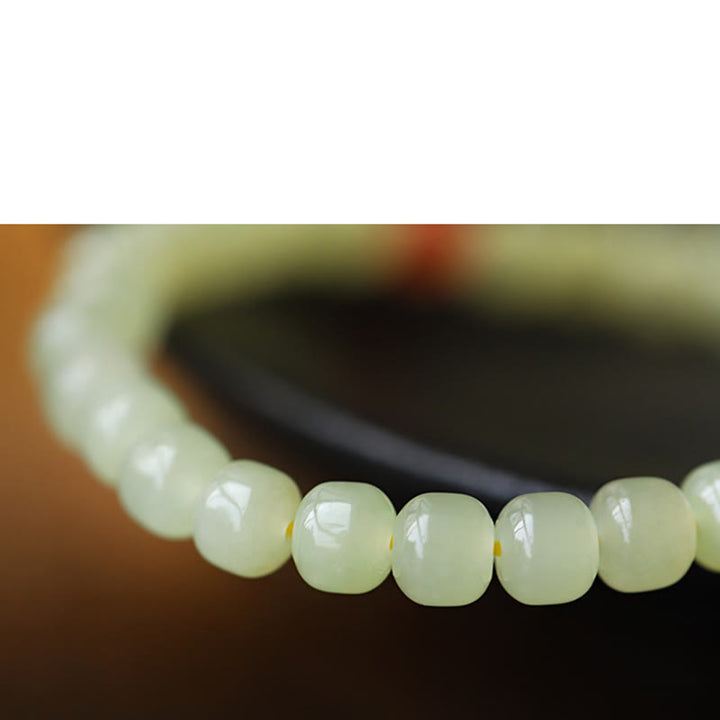 Natural Hetian Jade Pumpkin Amber Red Agate Crystal Prosperity Bracelet - image 11