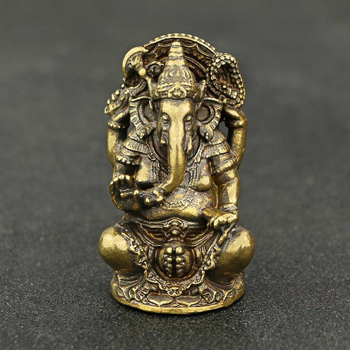 Buddha Stones Ganesh Ganpati Elephant Statue Wealth Home Decor - image 1