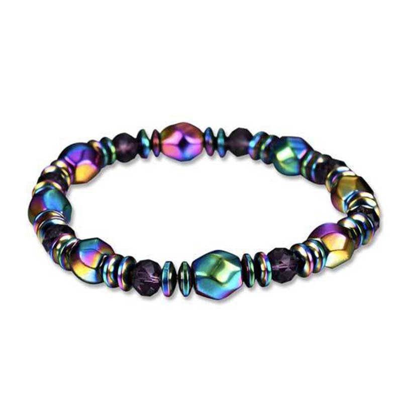 Buddha Stones Rainbow Hematite Wellness Bracelet - image 3