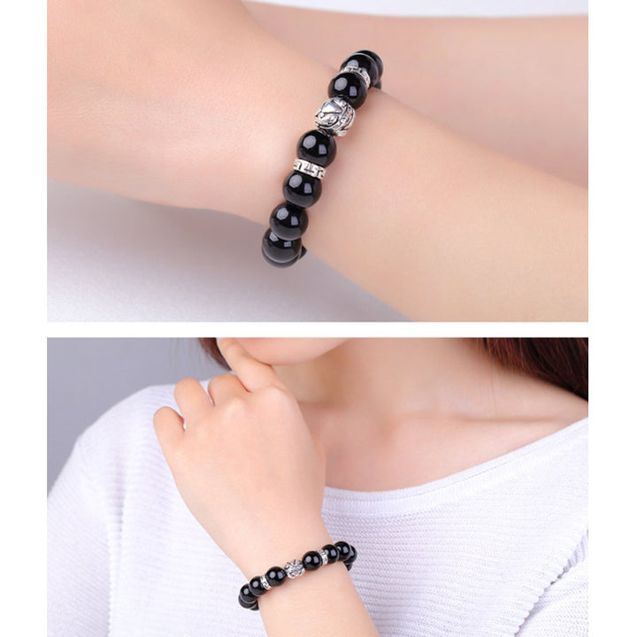 FengShui Natural Rainbow Obsidian PiXiu Blessing Bracelet - image 5