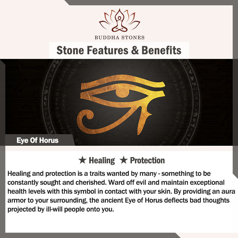 Buddha Stones Eye Of Horus Crystal Protection Adjustable Ring - image 12