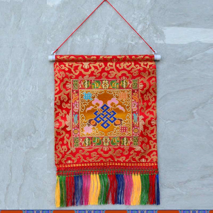 Vajra Auspicious Symbols Spiritual Power Wall Art - The Knot of Eternity - Orange - image 7