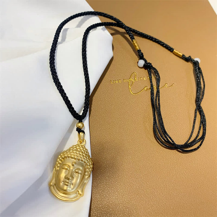 Buddha Stones Gold Buddha Copper Wealth Necklace Pendant - image 6