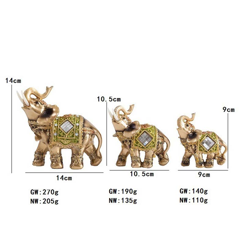 Buddha Stones Lucky Feng Shui Green Elephant Statue Sculpture Wealth Figurine Gift Home Decoration - image 9