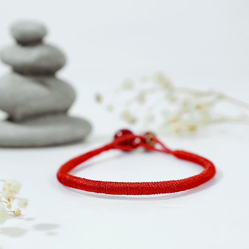 Buddha Stones FengShui Lucky Red String Ceramic Bracelet - image 4