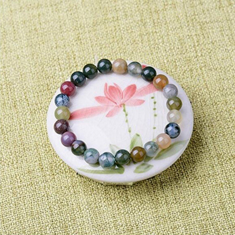 Buddha Stones  India Agate Beads Luck Yoga Bracelet - image 1